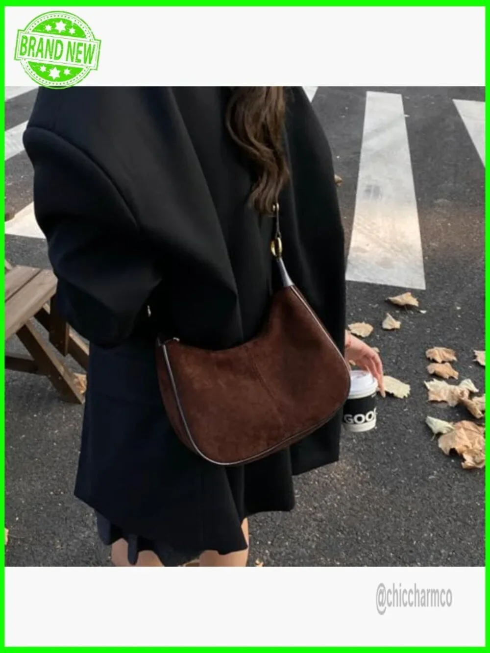 Small Hobo Bag Crescent Shoulder Crossbody Vegan Leather Mini Purse